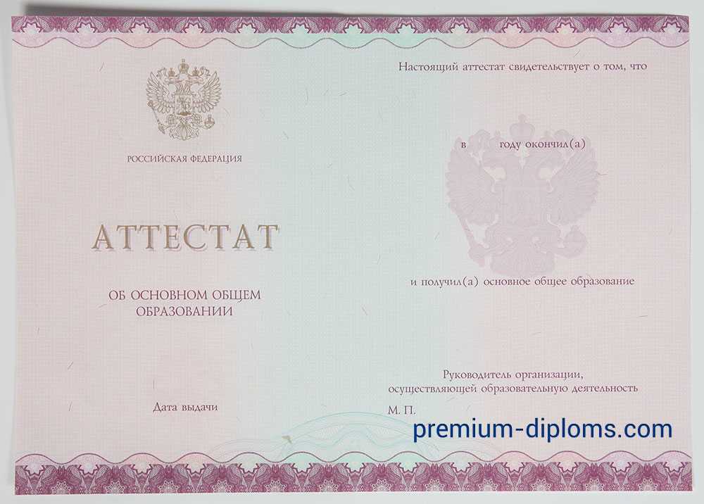 Аттестат 9 классов 2014-2025 год фото